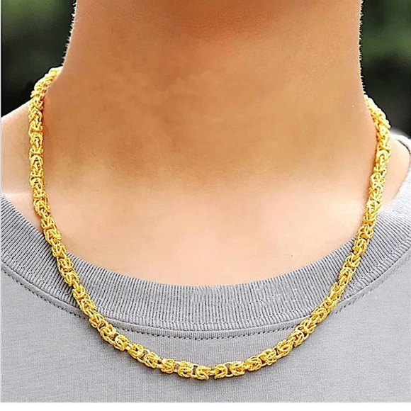 GOLD 24K PLATED DRAGON VIKING NECKLACE - Picture 8 of 8